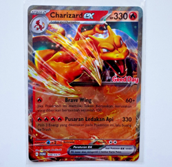 Charizard ex 144/SV-P Kopi Good Day Promo Indonesian Holo Pokemon Card - Image 1