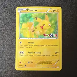 Pokemon TCG Pikachu Promo Holo Card Toys R Us 26/83 60 HP Basic - Image 1