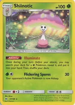 Shiinotic Holo Rare – SM Base Set #17/149 Pokemon TCG - Image 1