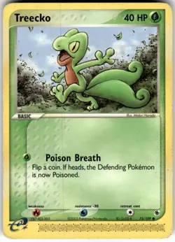 TREECKO - 75/109 - C - RUBY & SAPPHIRE - POKEMON - - DAMAGED - Image 2