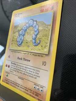 Pokemon TCG Onix Base Set Unlimited Ken Sugimori Card 56/102 NM Vintage - Image 2