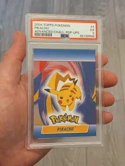 PSA 5 Pop Up Pikachu #4 Topps Advanced Challenge 2004 Pokemon Card - Image 1