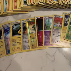 Lot of 200+ Base and Holo Pokemon Cards w/ Pokemon Tin - Image 3
