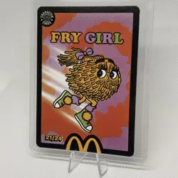FRY GIRL (21/24) McDonalds Cards 2026 UnRedeemed trading card "NEW" + free fries - Image 2