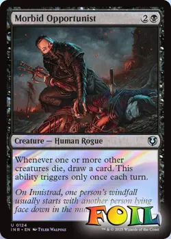 Morbid Opportunist 124 MTG Innistrad Remastered Uncommon NP Foil - Image 1