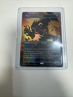 MAGIC THE GATHERING TCG: BLIGHTSTEEL COLOSSUS #357 borderless foil LP ng11320 - Image 1