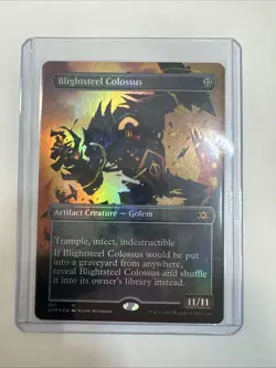 MAGIC THE GATHERING TCG: BLIGHTSTEEL COLOSSUS #357 borderless foil LP ng11320 - Image 4