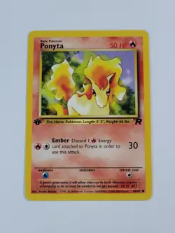 Pokemon Card Ponyta 64/82 1st Edition Team Rocket Regular US - Image 1