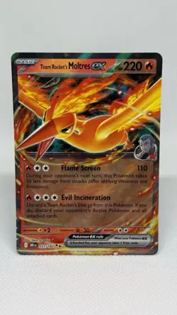 Pokemon TCG Team Rockets Moltres EX#208/182 Destined Rivals Near Mint - Image 1