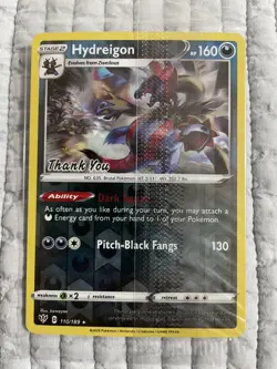 Pokemon Stamped Promo - Hydreigon [Thank You] 110/189 Reverse Holo SEALED! - Image 1