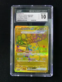 2024 Pokemon Japanese Ultra Rare Holo SV8a 236/187 UR Pikachu EX CGC 10 GAV - Image 1