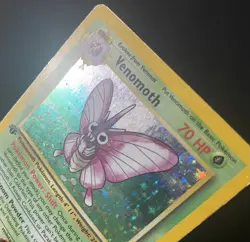 Venomoth 13/64 Jungle Holo 1st Edition *DAMAGED* Pokemon Card - Image 3