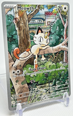 Meowth 106/094 Phantasmal Flames Illustration Rare NM Pokemon Card - Image 2