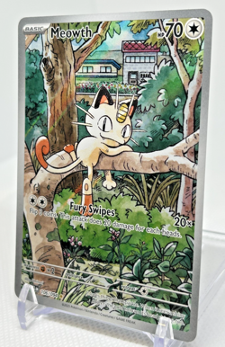 Meowth 106/094 Phantasmal Flames Illustration Rare NM Pokemon Card - Image 3