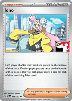 1x Iono (#185/193) NM Eng Pokemon - Prize Pack Series - Image 1