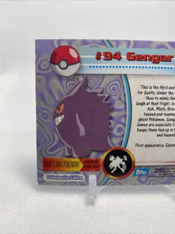 1999 GENGAR #94 Topps Pokemon Blue Logo TV Animation Edition Foil Holo - Image 5