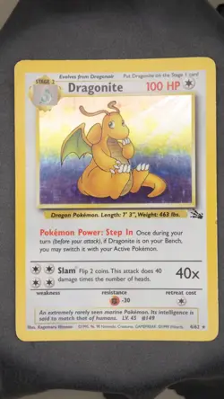 Dragonite 4/62 - Fossil Set - NM - Holo - Pokemon TCG - Vintage 1999 - Image 1