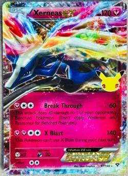 POKEMON CELEBRATIONS XERNEAS EX HOLO 25TH ANNIVERSARY CLASSIC COLLECTION 97/146 - Image 1