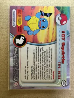 2000 Topps Pokemon TV Animation Edition #7 Squirtle - Image 2