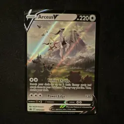 Pokemon TCG Arceus V 220HP Black Star Promo Holo SWSH204 Sword & Shield - Image 1