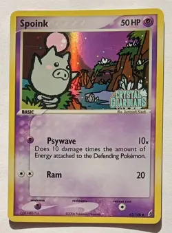 Pokemon - Spoink - Crystal Guardians 62/100 - Reverse Holo - NM - Image 1