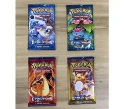 Pokemon Evolutions Booster Pack Lot of 4 - Blastoise, Venusaur, Charizard, Raic… - Image 1