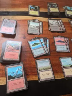 Magic MTG FBB Basic Lands Full Set 15x FRENCH black border www_MoxBeta_com - Image 2