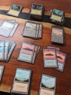 Magic MTG FBB Basic Lands Full Set 15x FRENCH black border www_MoxBeta_com - Image 3