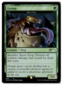 MTG Foil Gromp - Spore Frog - Secret Lair Drop Series Moderately Played English - Image 1