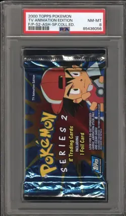 2000 Pokemon Topps Series 2 Pack | Ash Pack Art | PSA 8 Low Pop! - Image 1