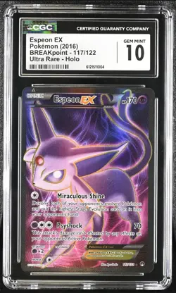Espeon EX 117/122 Ultra Rare XY Breakpoint - CGC 10 Pokemon - Image 1