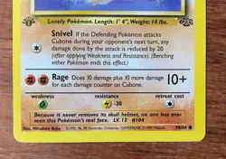 Pokemon 1st Edition Cubone and Marowak Set of 2 Jungle Regular non-holo WOTC - Image 4