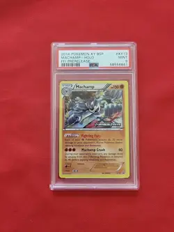 Pokemon: Machamp XY13 PRERELEASE Holo Rare Promo Furious Fists 2014 - PSA 9 MINT - Image 1