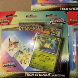 Pokemon TCG Prismatic Evolutions Tech Sticker Collection Set Lot Of 3 Sealed New - Image 2