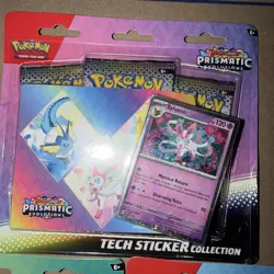 Pokemon TCG Prismatic Evolutions Tech Sticker Collection Set Lot Of 3 Sealed New - Image 4