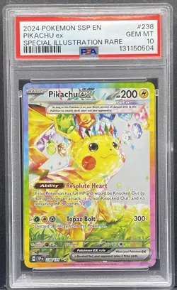 2024 Pokemon Surging Sparks Special Illustration RARE #238 Pikachu PSA 10 GEM MT - Image 1