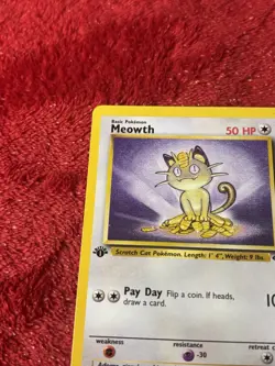 1st Edition Meowth 56/64 Jungle Wotc Pokemon Card Nm- - Image 2