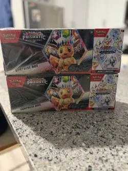Pokemon Prismatic Evolutions Surprise Box + Booster Bundle Sams Club Sealed (2) - Image 1