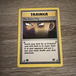 The Boss’s Way 1st edition Team Rocket 73/82 WOTC vintage Pokemon - Image 1