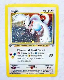 First Edition NEO GENESIS LUGIA Holo Rare 1st Edition #9 Pokemon WOTC 2000 - Image 1