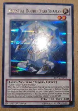 Yu-Gi-Oh! Celestial Double Star Shaman Dusa-En018 Duelist Saga 1st Edition - Image 1