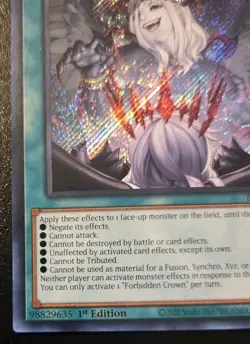 Forbidden Crown BPRO-EN067 1st Edition Secret Rare Burst Protocol Yu-Gi-Oh! TCG - Image 4