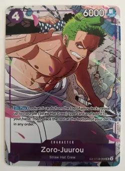 One Piece Card Game Zoro-Juurou ST18-004 Treasure Rare SR OP-09 - English LP - Image 1