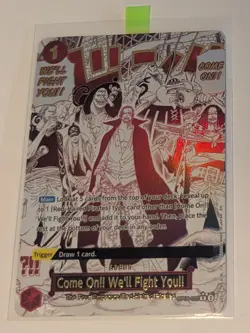 One Piece Card Game OP09-020 Come On!! We'll Fight You!! Alt Art - English - NM - Image 1