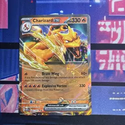 Pokemon Charizard EX Holo Rare Card 006/165 SV151 Scarlet & Violet 2023 - Image 1