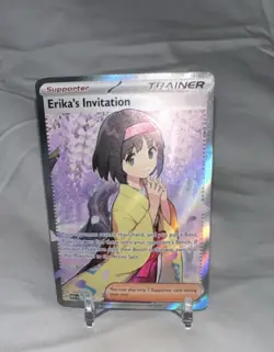 Pokemon Erika's Invitation Full Art Rare Scarlet & Violet 151 190/165 2023 - Image 1