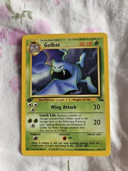 Pokemon TCG Golbat 1st Edition Fossil Uncommon Card 34/62 LP-NM - Image 1