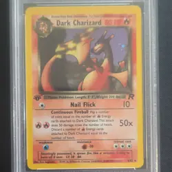 Pokemon TCG Dark Charizard 1st Edition Holo PSA 8 Team Rocket 4/82 English - Image 3