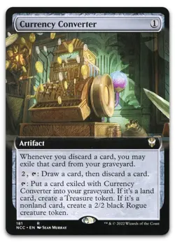 Currency Converter (Extended Art) #181 (NM) Streets New Capenna NCC Magic MTG - Image 1