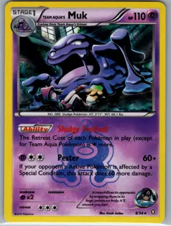 Team Aqua's Muk 8/34 Holo Double Crisis - Pokemon Card - NM - Image 1